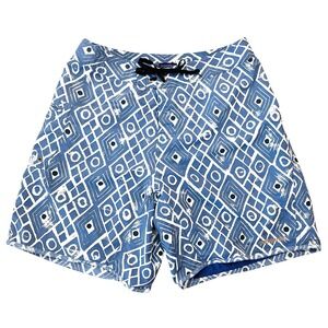 Patagonia Paddler Boardshorts Sz 35 (Fits 34x8) Blue Lined Drawstring Swim Trunk